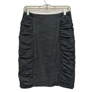 Anthro Cartonnier Ruched Pencil Skirt
